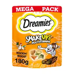 Tesco Dreamies Cat Treat Biscuits Multivitamins Rockin Roost 180g offer