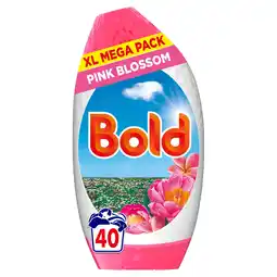 Tesco Bold Pink Blossom Gel Laundry Detergent 40 Washes 1.32L offer