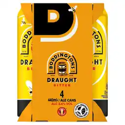 Tesco Boddingtons Draught Bitter Beer Cans 4 x 440ml offer