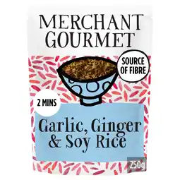 Tesco Merchant Gourmet Garlic, Ginger & Soy Rice 250g offer