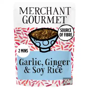 Tesco Merchant Gourmet Garlic, Ginger & Soy Rice 250g offer
