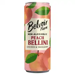 Tesco Belvoir Farm Non-Alcoholic Peach Bellini 250ml offer