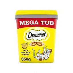 Tesco Dreamies Cat Treat Biscuits with Cheese Bulk Mega Tub 350g offer