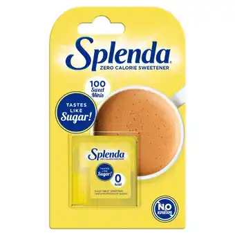 Tesco Splenda Zero Calorie Sweetener 100 Sweet Minis 1.5G offer