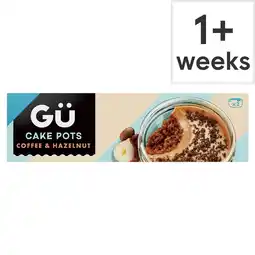 Tesco Gu Coffee & Hazelnut Sponge Cake Pots 2 x 65g offer