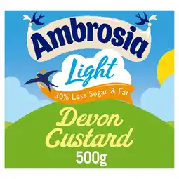 Tesco Ambrosia Light 30% Less Sugar & Fat Custard 500G offer