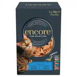 Tesco Encore Fish Selection In Gravy Cat Food 5 x 50g offer