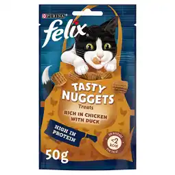 Tesco Felix Tasty Nuggets for Cats Chicken & Duck 50g offer