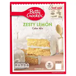 Tesco Betty Crocker Cake Mix - Zesty Lemon 425g offer