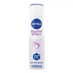 Tesco NIVEA Double Effect Anti-Perspirant Deodorant Spray 150ml offer