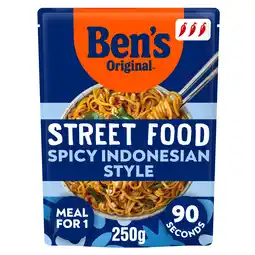 Tesco Ben's Original Street Food Indonesian Spicy Noodles 250g offer