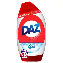 Tesco Daz Washing Liquid Gel Whites & Colours 25 washes 875ml offer