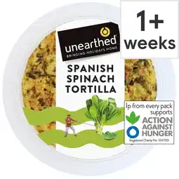 Tesco Unearthed Spanish Spinach Tortilla 250g offer