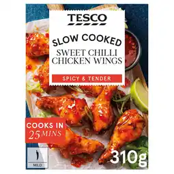 Tesco Tesco Slow Cooked Sweet Chilli Chicken Wings 310g offer