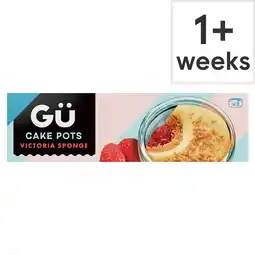 Tesco Gu Victoria Sponge Cake Pots 2 x 74g offer
