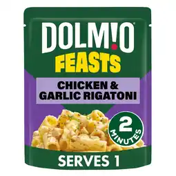 Tesco Dolmio Feasts Chicken & Garlic Rigatoni Pasta Ready Meal 250g offer
