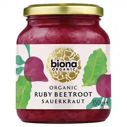 Tesco Biona Organic Ruby Beetroot Sauerkraut 350g offer