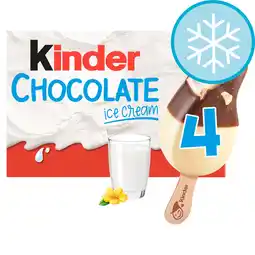 Tesco Kinder Chocolate Ice Cream Sticks 4 x 55 ml offer