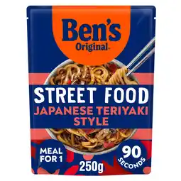 Tesco Ben's Original Street Food Japanese Teriyaki Style Noodles 250g offer