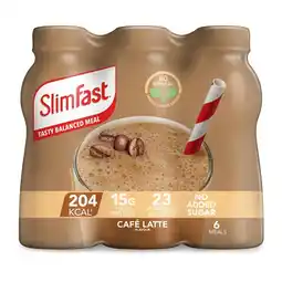 Tesco SlimFast Meal Replacement Shake - Cafà Latte 6 x 325ml offer