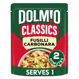 Tesco Dolmio Classics Carbonara Fusilli Pasta Ready Meal 250g offer