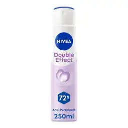 Tesco NIVEA Double Effect Anti-Perspirant Deodorant Spray 250ml offer