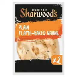 Tesco Sharwood's Plain Flame-Baked Naans 2 Pack offer