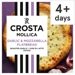 Tesco Crosta & Mollica Stonebaked Flatbread - Roast Garlic & Mozzarella 229g offer