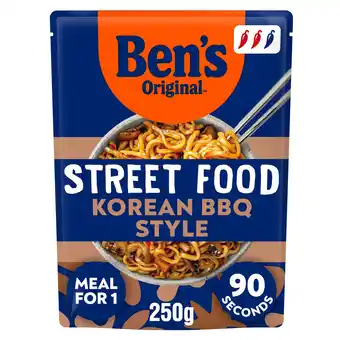 Tesco Ben's Original Street Food Korean BBQ Noodles 250g offer