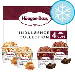 Tesco Haagen-Dazs Indulgence Collection Mini Cups Ice Cream 4x95ml offer