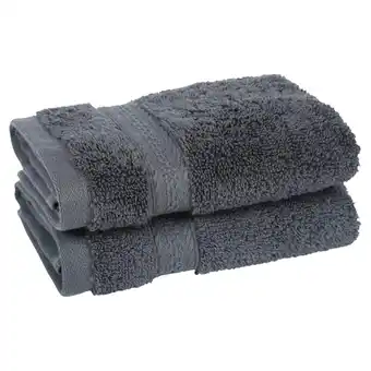 Tesco F&F Home Dark Grey Supersoft 2 Pack Face Cloth offer