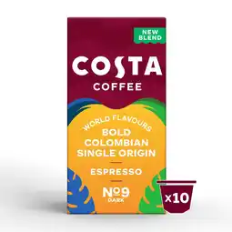 Tesco Costa Bold Colombian Single Origin Coffee Capsules 10 pack 52g offer