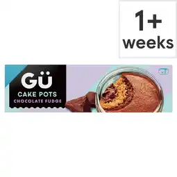 Tesco Gu Chocolate Fudge Cake Pots 2 x 68g offer