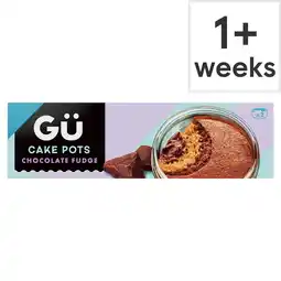 Tesco Gu Chocolate Fudge Cake Pots 2 x 68g offer