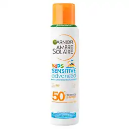 Tesco Garnier Ambre Solaire Kids Sensitive Advanced Mist Spf50+ 150Ml offer