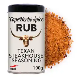 Tesco Cape Herb & Spice Rub Texan Steakhouse Seasoning 100g offer