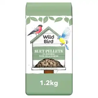 Tesco Wild Bird Suet Pellets Flavoured with Mealworms Bird Food 1.2kg offer