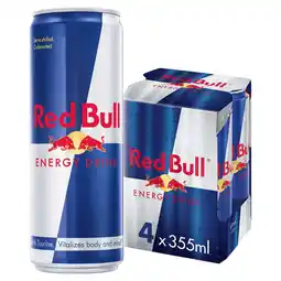 Tesco Red Bull Energy Drink 4X355ml offer