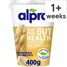 Tesco Alpro Gut Health Oats Natural Dairy Free Yoghurt Alternative 400g offer