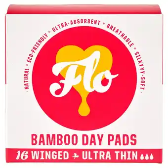 Tesco Flo Organic Bamboo Day Pads Winged & Ultra Thin 16 Pack offer