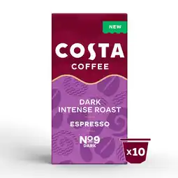 Tesco Costa Coffee Dark Intense Roast Coffee Capsules 10 Pack 52g offer