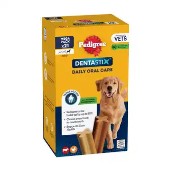 Tesco Pedigree Dentastix Daily Large Dog Treats 21 Dental Sticks offer