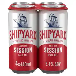 Tesco Shipyard American Session Pale Ale 4x440ml offer