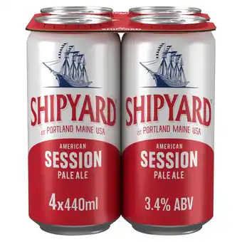 Tesco Shipyard American Session Pale Ale 4x440ml offer