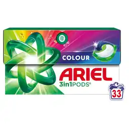 Tesco Ariel All in 1 Washing Pods Colour 33 Washes 600.6g offer