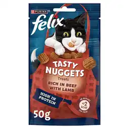 Tesco Felix Tasty Nuggets for cats Beef & Lamb 50g offer