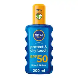 Tesco NIVEA SUN Protect & Dry Touch Sun Mist Spray SPF50 200ml offer