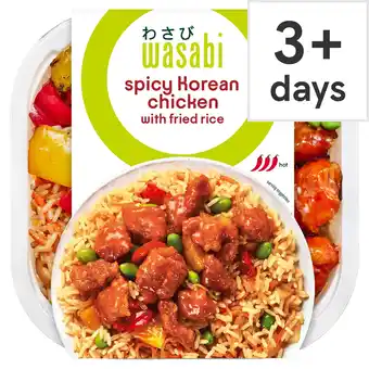 Tesco Wasabi Spicy Korean Chicken with Fried Rice 400g offer