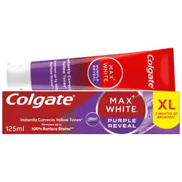 Tesco Colgate Max White Purple Reveal Whitening Toothpaste 125ml offer