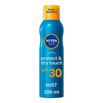 Tesco NIVEA SUN Protect & Moisture Sun Cream Spray SPF30 200ml offer